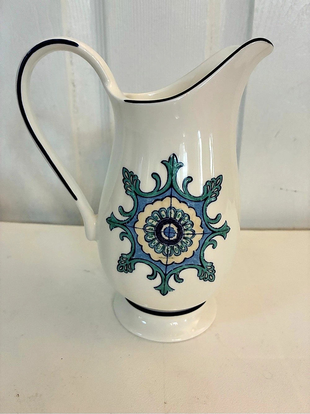 Vintage Lenox Mediterra Collection Large Creamer 7.25" Spout Mediterranean